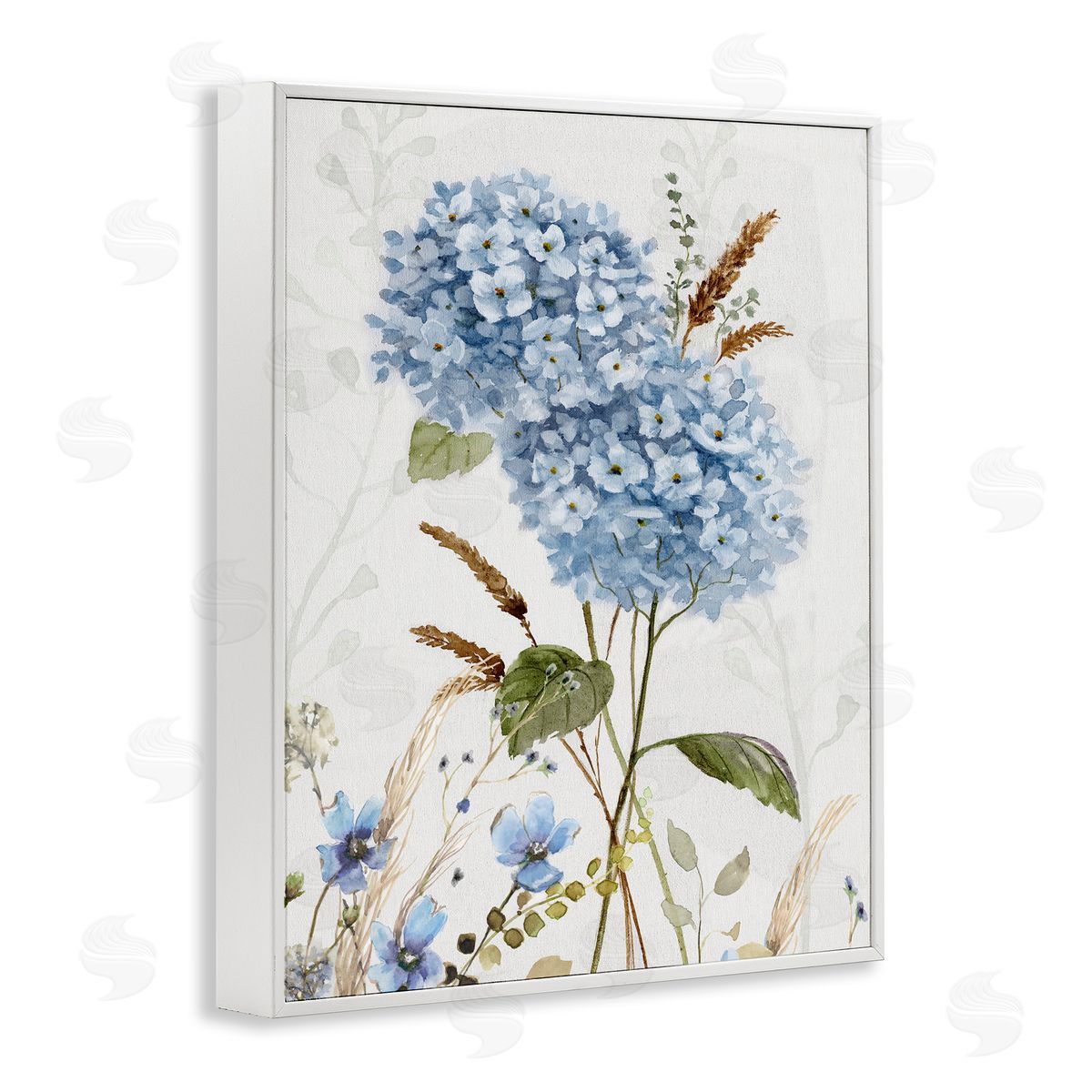 Nan Blue Hydrangea Allure Canvas Wall Art Print
