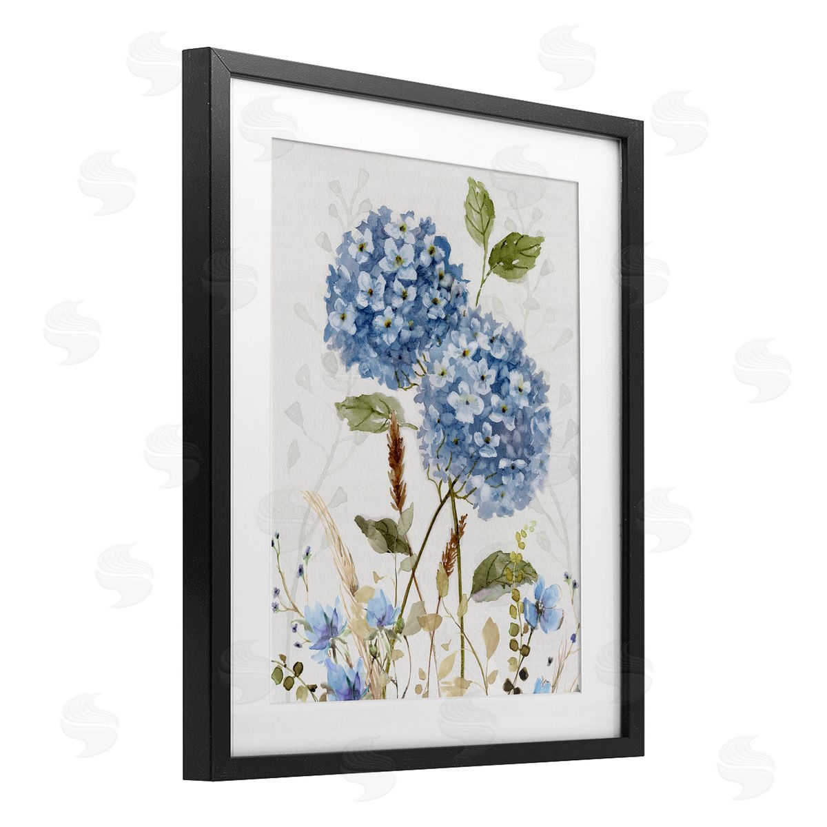 Nan Modern Hydrangea Allure Canvas Wall Art Print