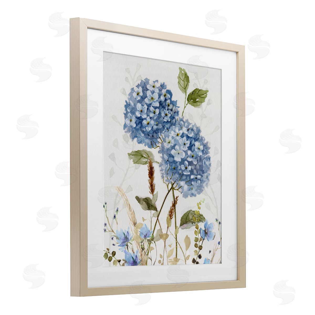 Nan Modern Hydrangea Allure Canvas Wall Art Print