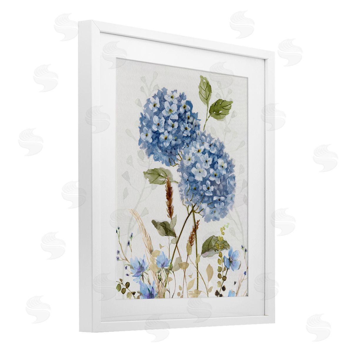 Nan Modern Hydrangea Allure Canvas Wall Art Print