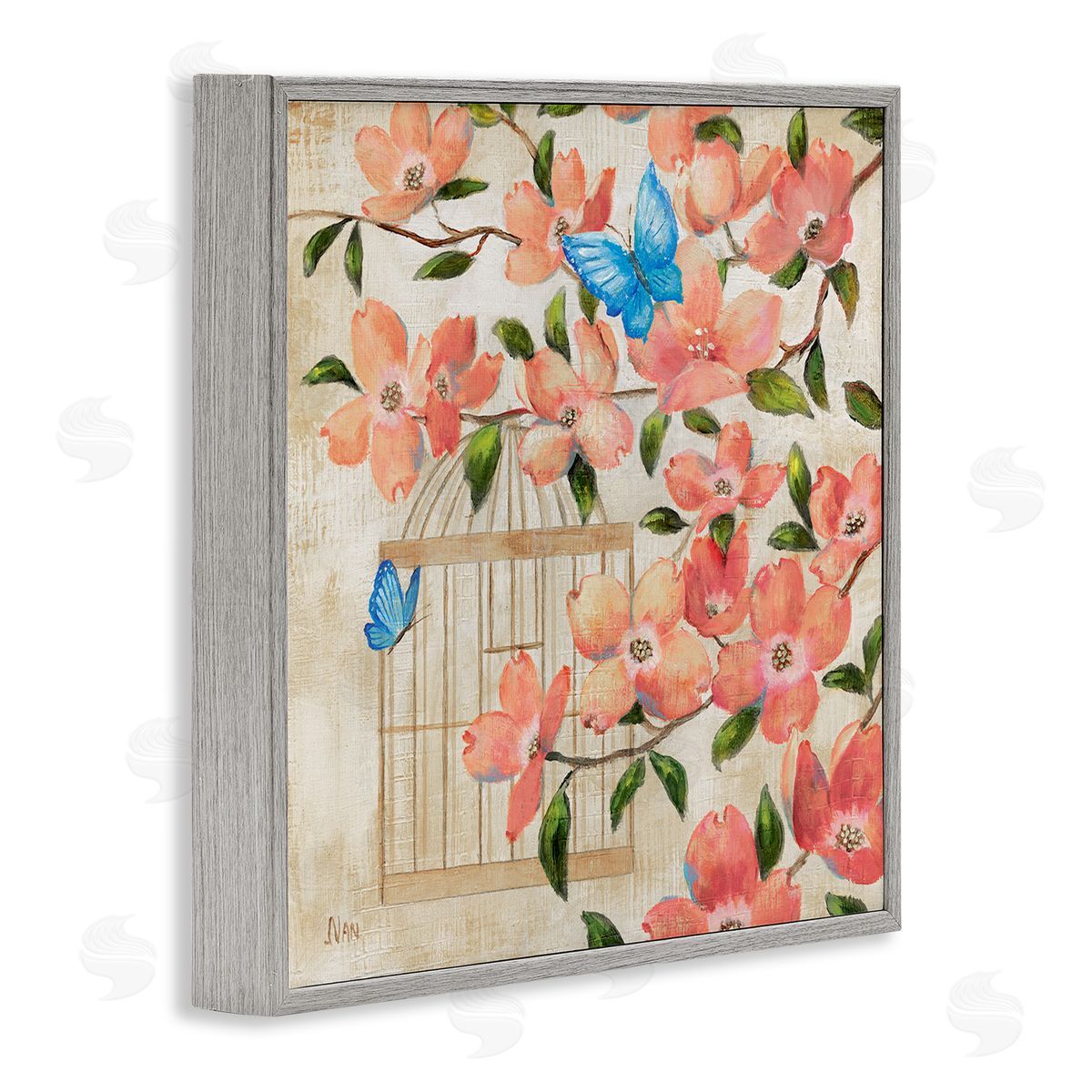 Nan Spring Fling Red Blossoms Canvas Wall Art Print