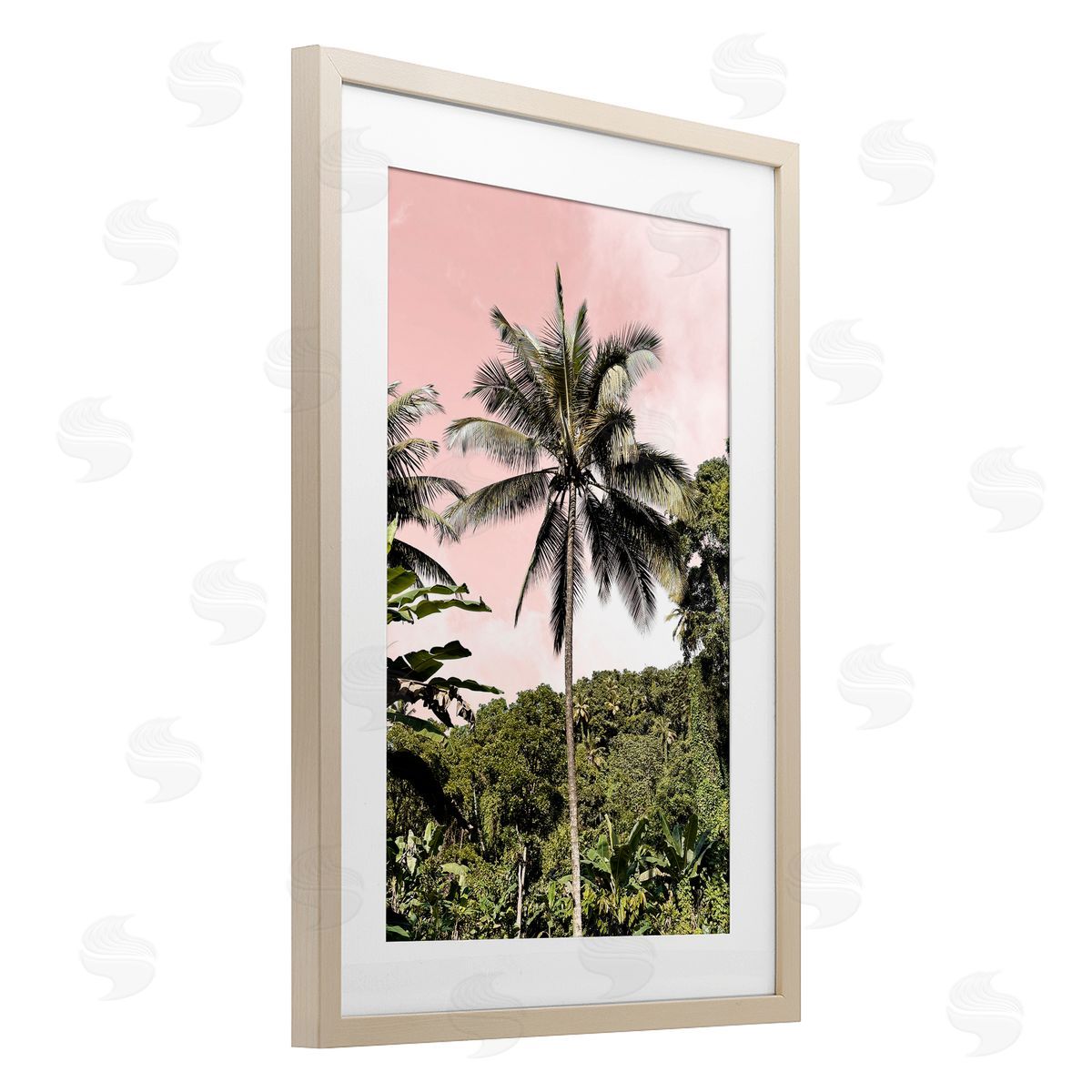 Natalie Carpentieri Rainforest Palm on Pink Canvas Wall Art Print