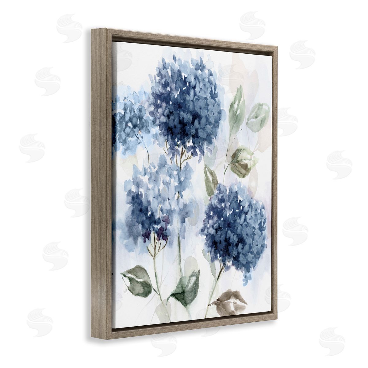 Nan Blue Hydrangea Breeze Canvas Wall Art Print