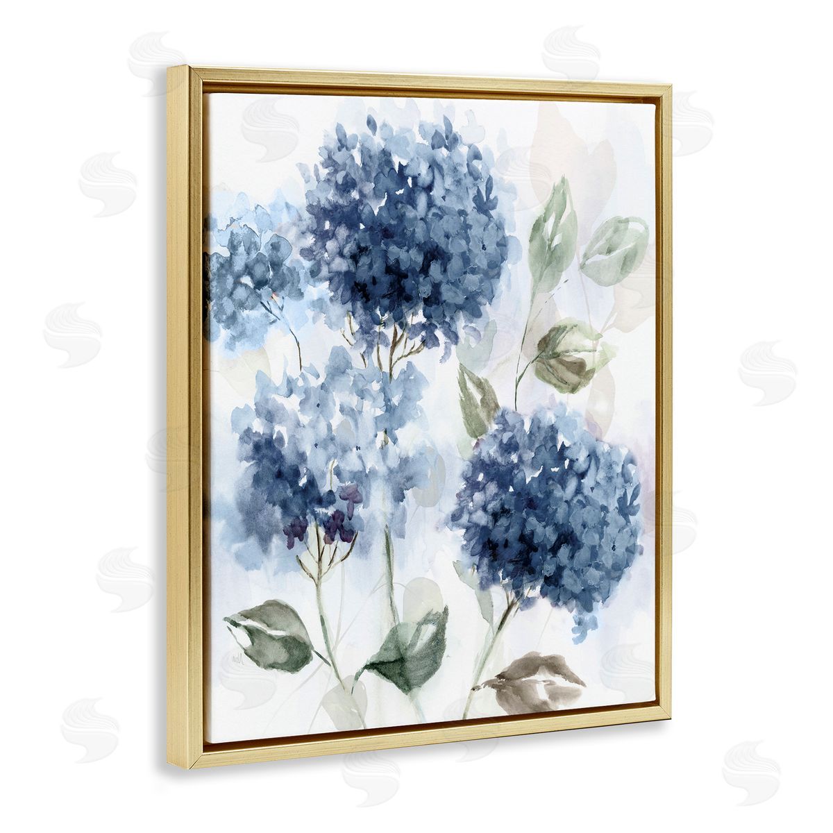 Nan Blue Hydrangea Breeze Canvas Wall Art Print