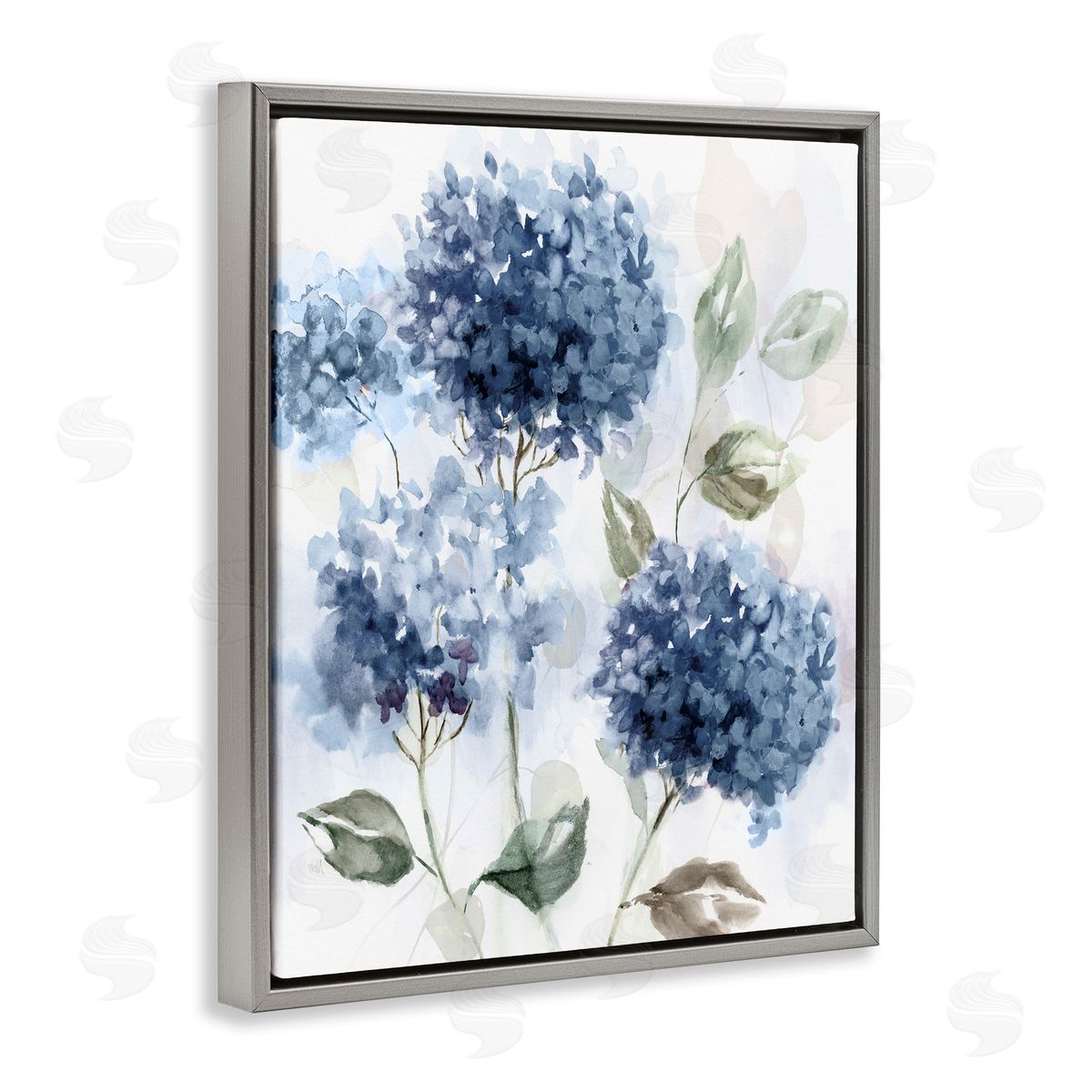 Nan Blue Hydrangea Breeze Canvas Wall Art Print