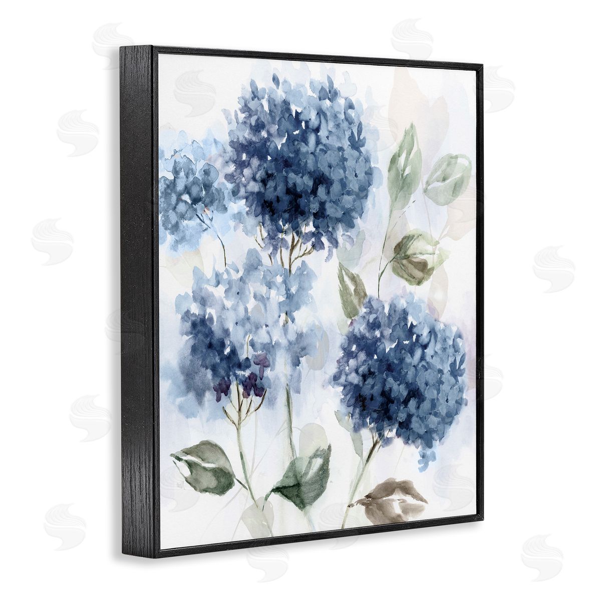 Nan Blue Hydrangea Breeze Canvas Wall Art Print