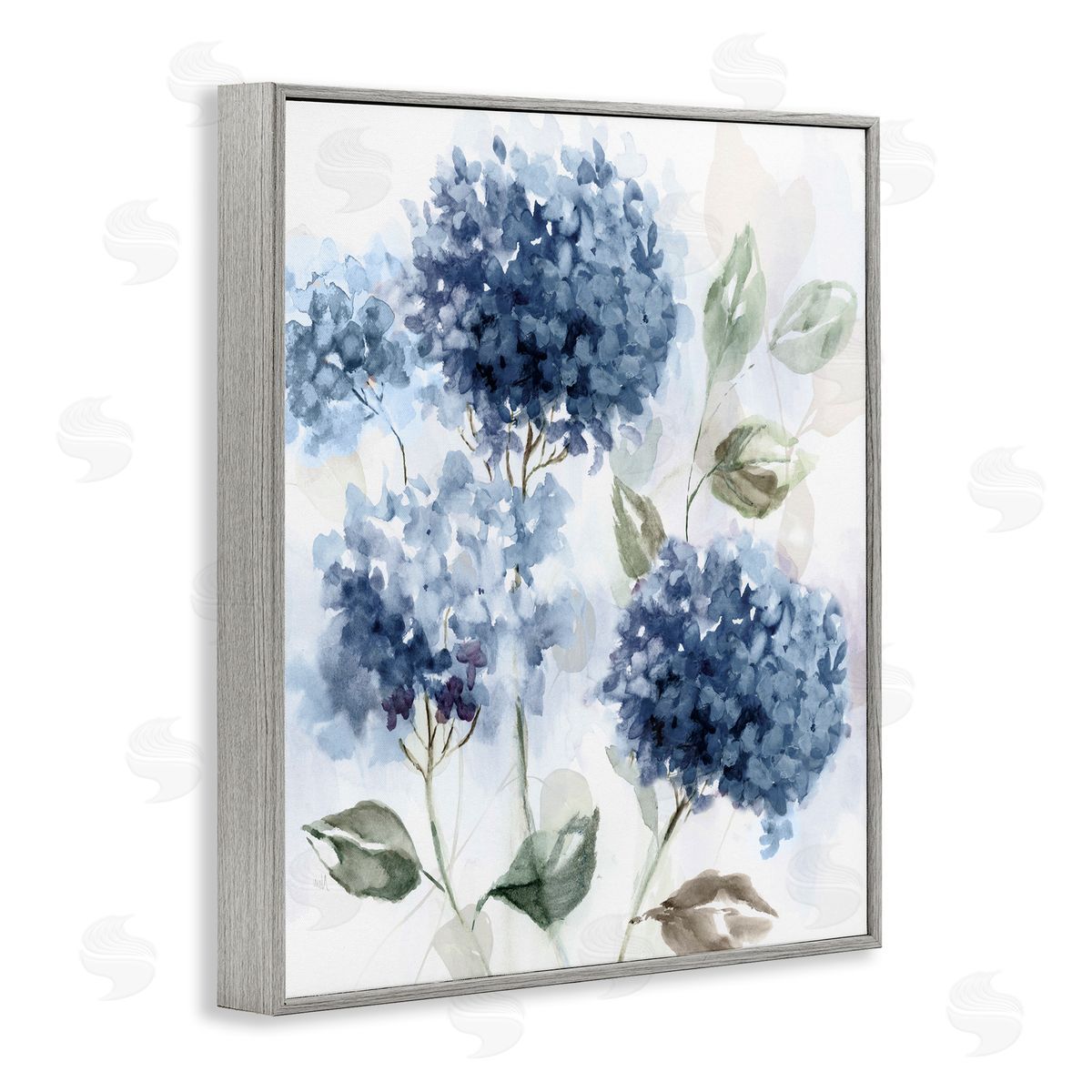 Nan Blue Hydrangea Breeze Canvas Wall Art Print