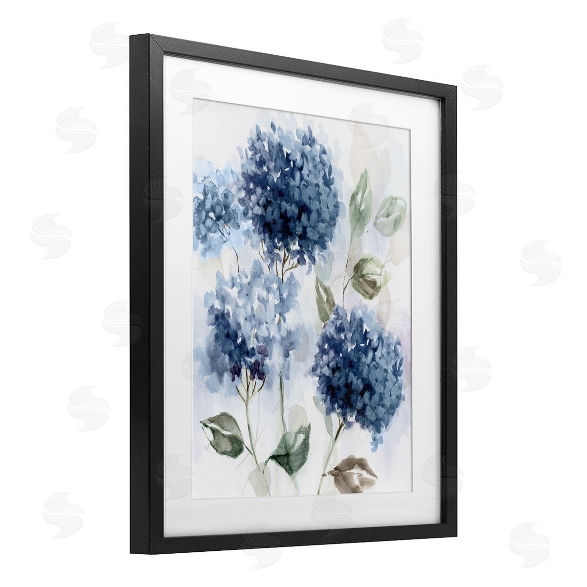 Nan Blue Hydrangea Breeze Canvas Wall Art Print