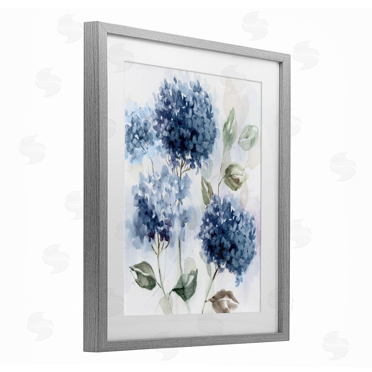 Nan Blue Hydrangea Breeze Canvas Wall Art Print