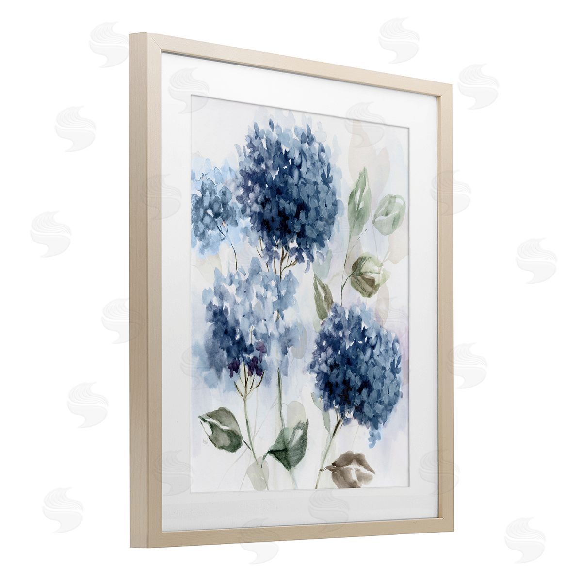 Nan Blue Hydrangea Breeze Canvas Wall Art Print