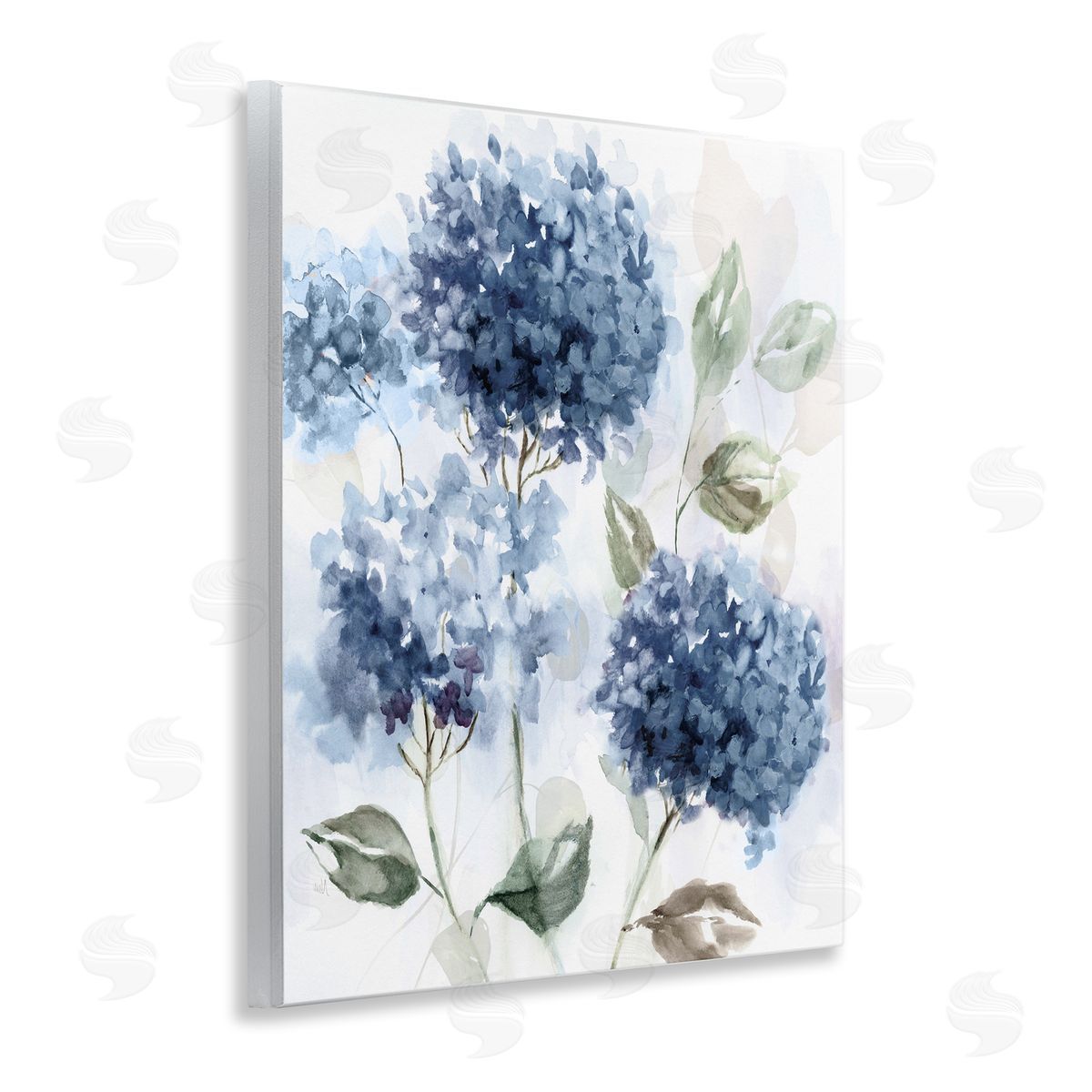 Nan Blue Hydrangea Breeze Canvas Wall Art Print