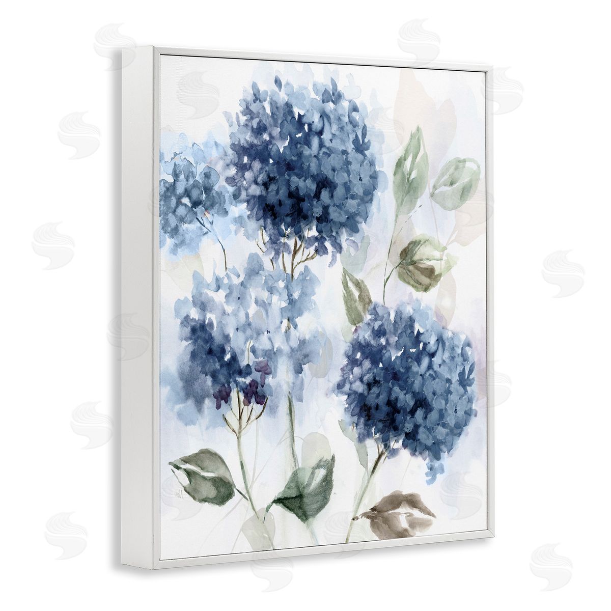 Nan Blue Hydrangea Breeze Canvas Wall Art Print