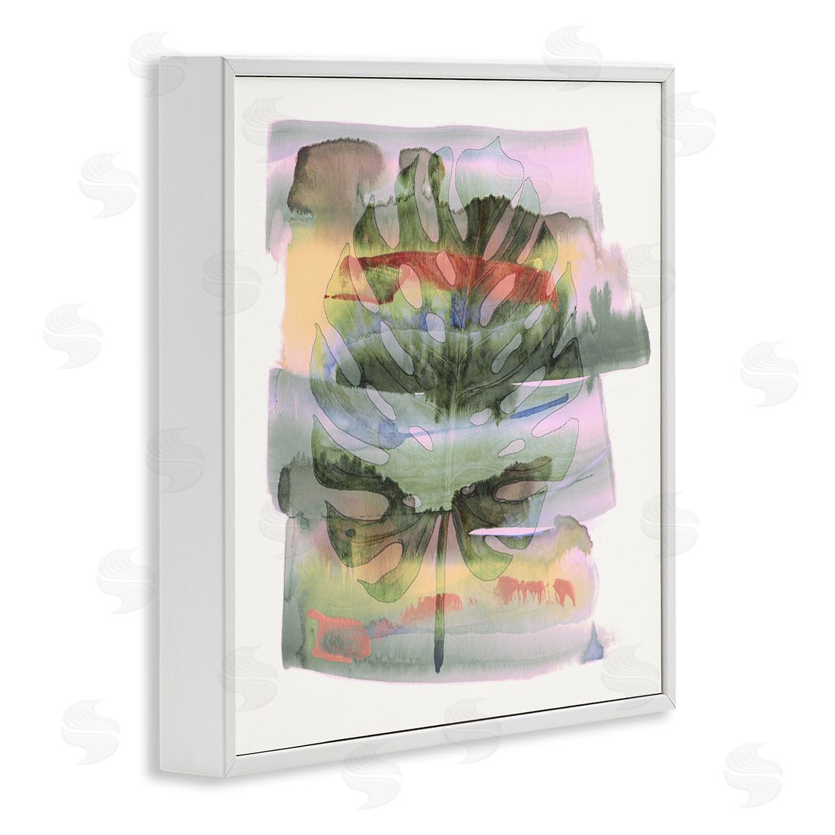 Susan Jill Tropical Dream Pastel Monstera Canvas Wall Art Print