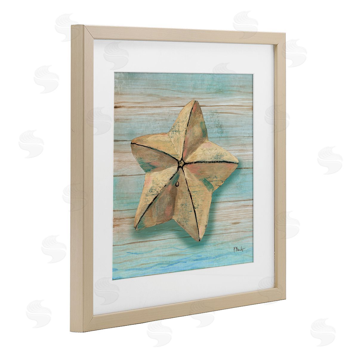 Paul Brent Rustic Coast Teak Canvas Wall Art Print