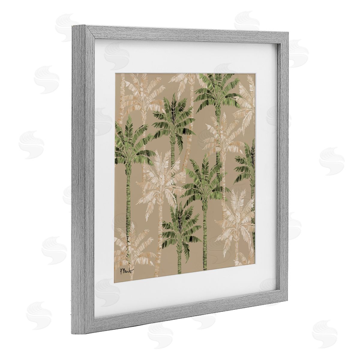 Paul Brent Hollywood Palms Pattern Canvas Wall Art Print