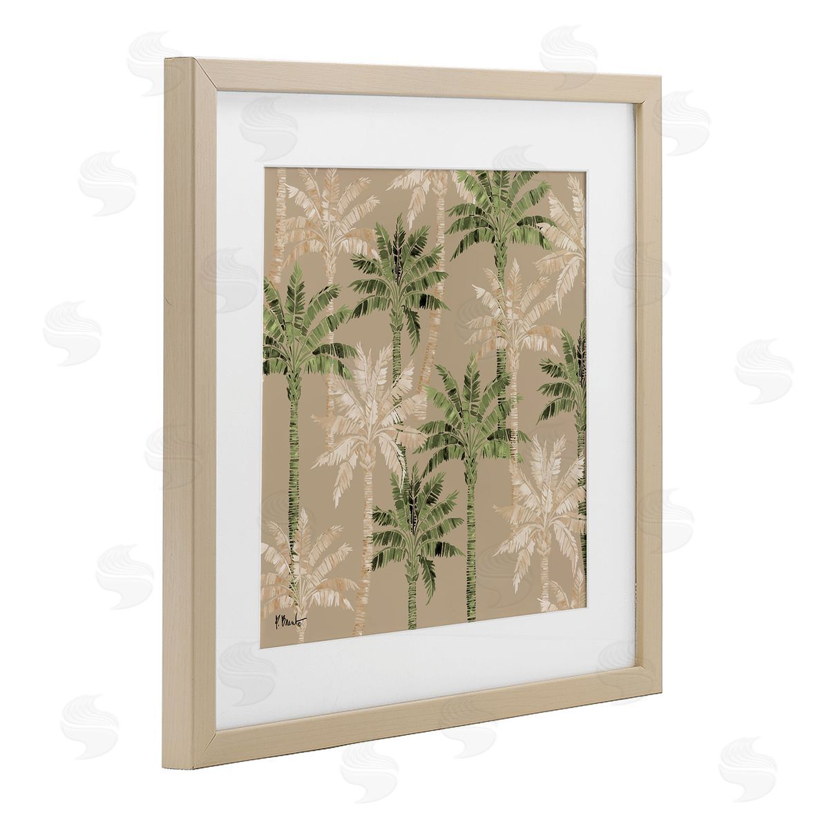 Paul Brent Hollywood Palms Pattern Canvas Wall Art Print