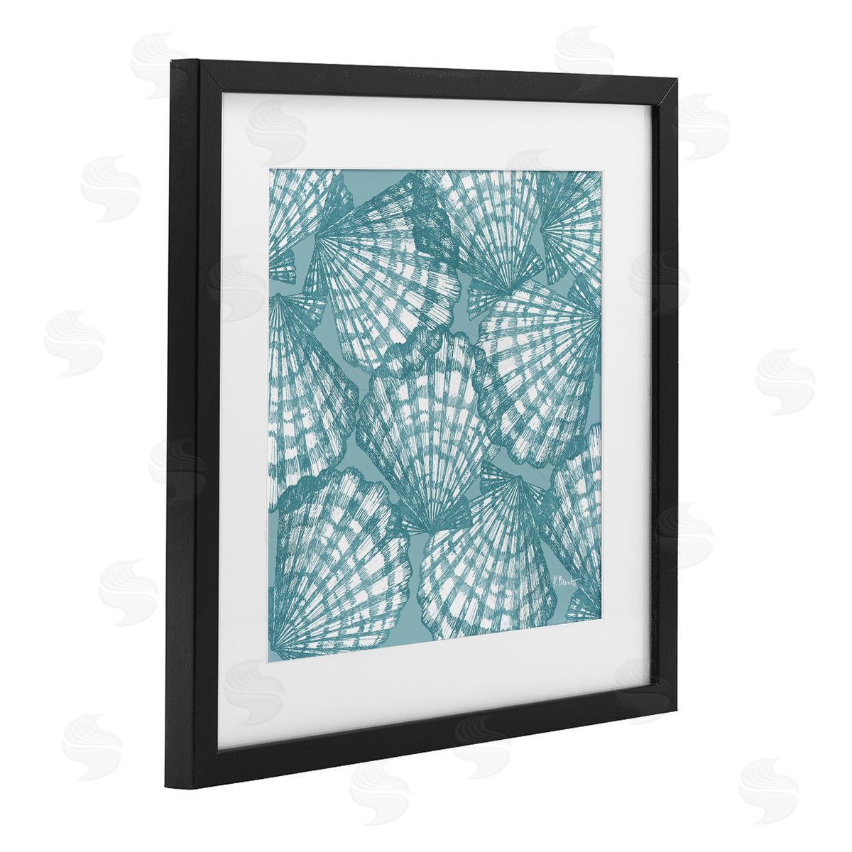 Paul Brent Tropez Striped Seashells Canvas Wall Art Print