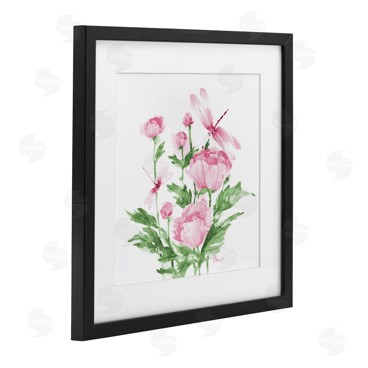 Paul Brent Province Peonies & Dragonfly Canvas Wall Art Print