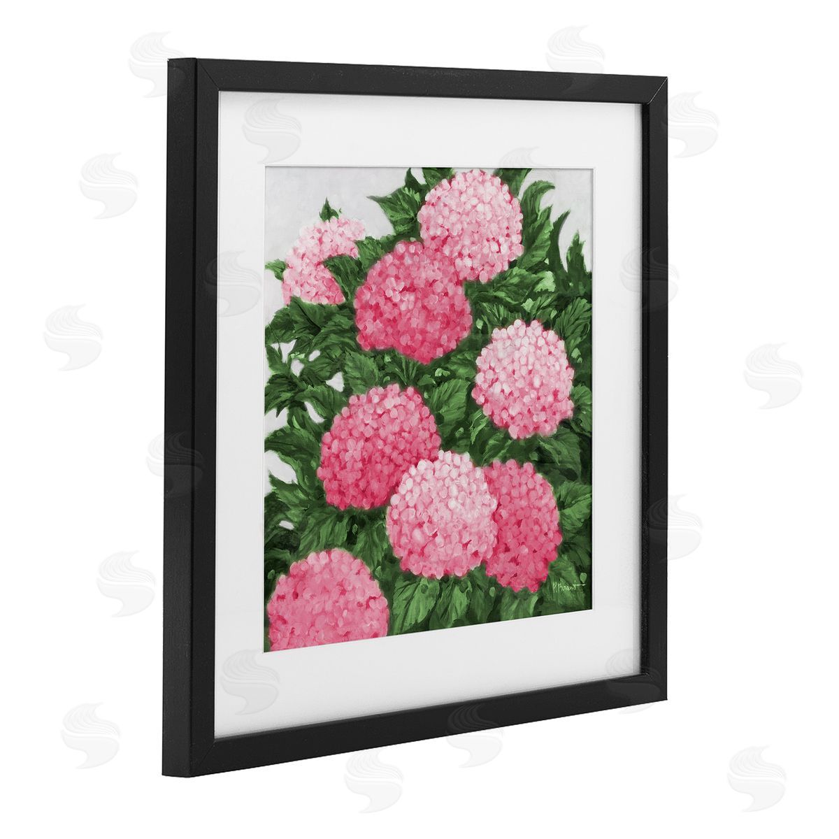 Paul Brent Pink Hydrangea Impressions Canvas Wall Art Print