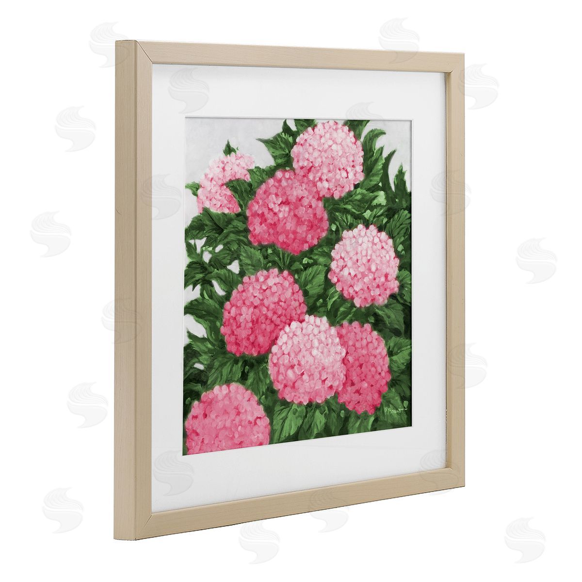 Paul Brent Pink Hydrangea Impressions Canvas Wall Art Print