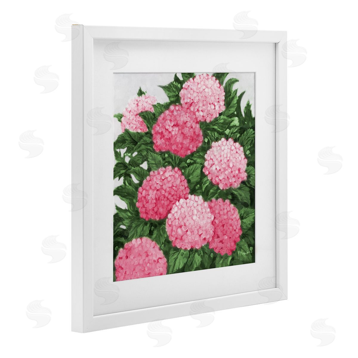 Paul Brent Pink Hydrangea Impressions Canvas Wall Art Print