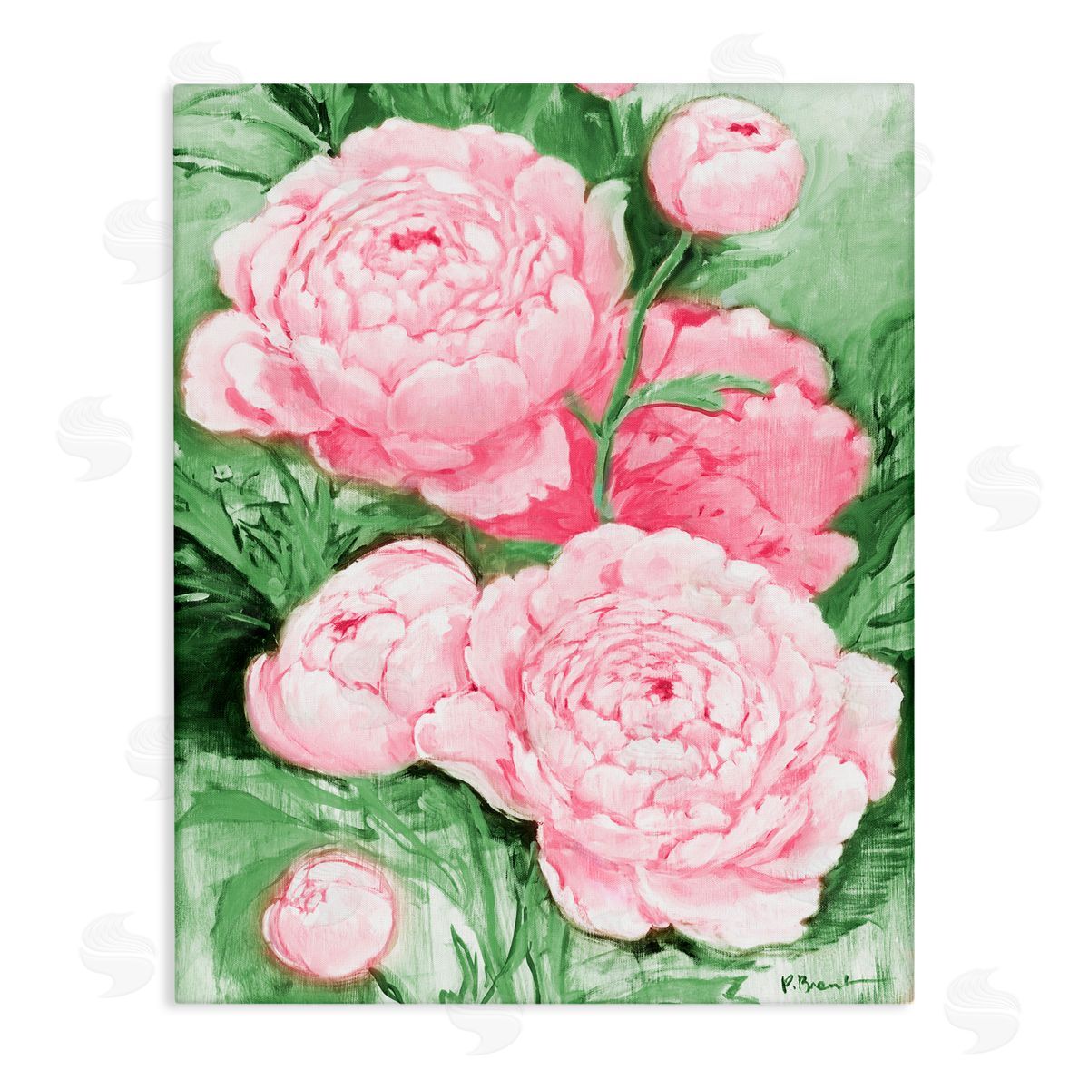 Paul Brent Pink Peony Impressions Canvas Wall Art Print