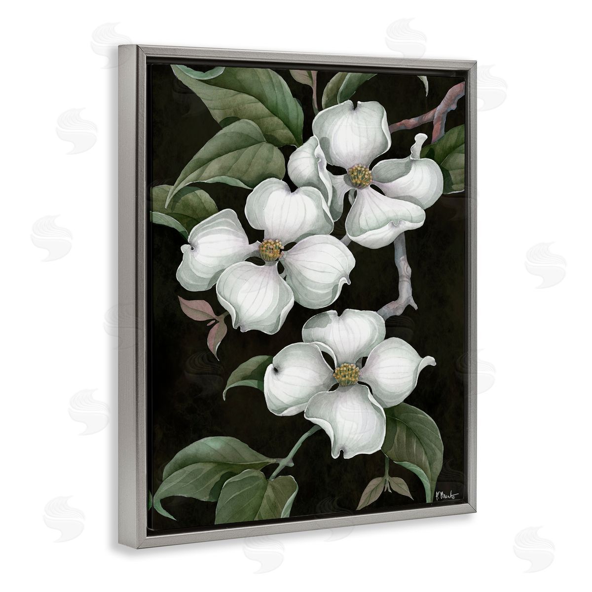 Paul Brent Vintage Dogwood Trio Canvas Wall Art Print