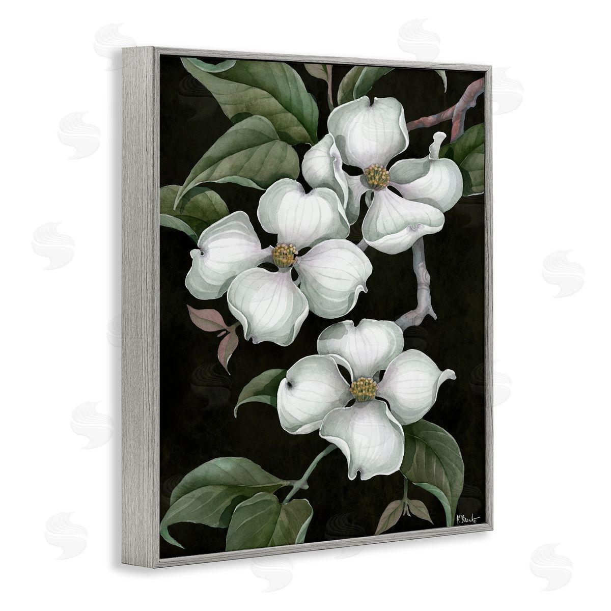 Paul Brent Vintage Dogwood Trio Canvas Wall Art Print