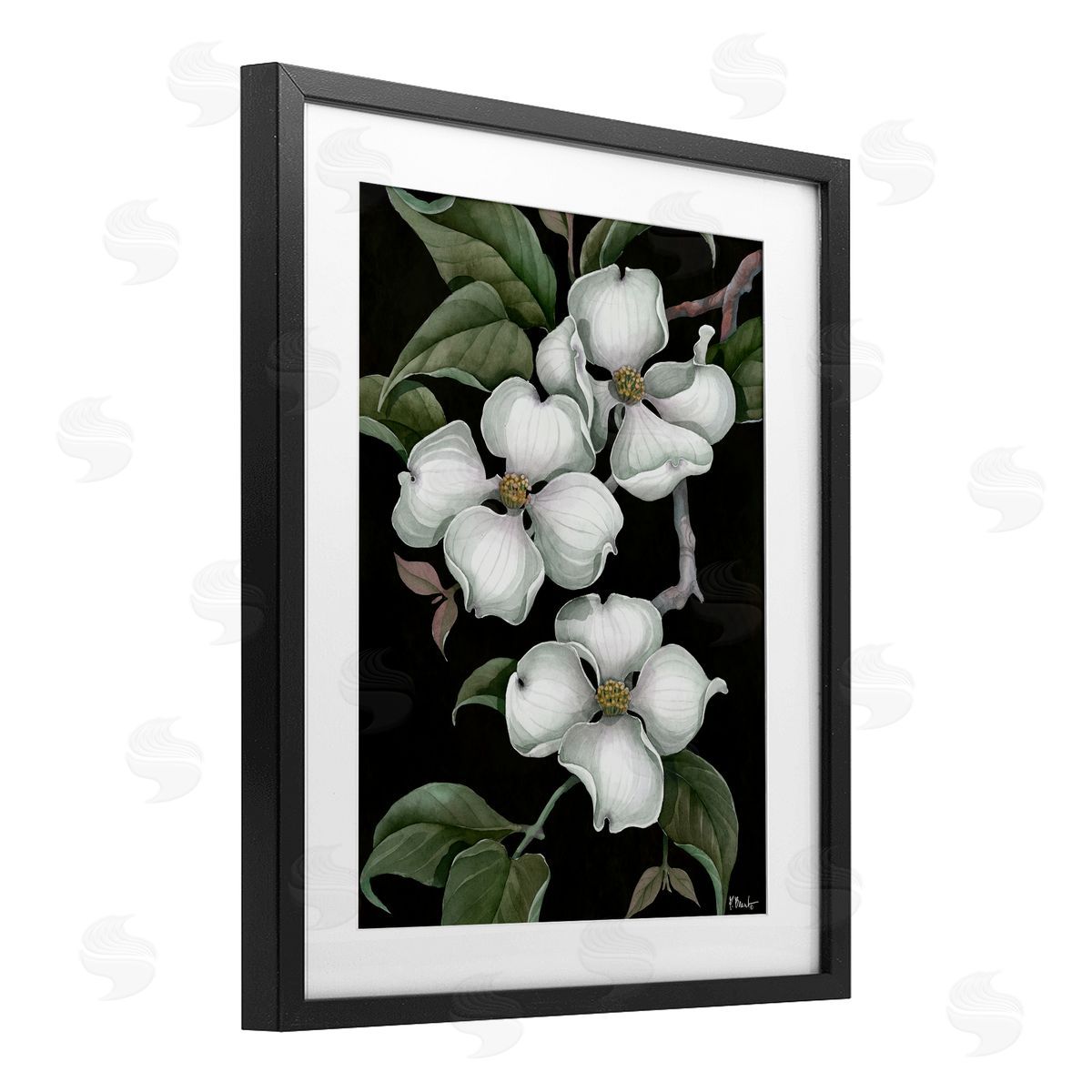 Paul Brent Vintage Dogwood Trio Canvas Wall Art Print