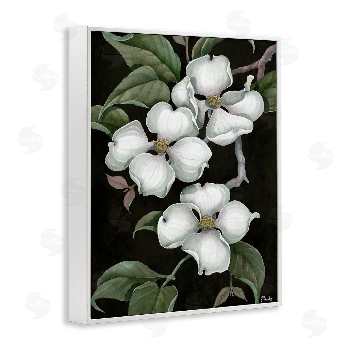 Paul Brent Vintage Dogwood Trio Canvas Wall Art Print