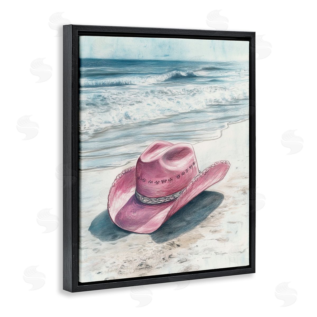 Heidi Kuntz Cowgirl Hat on Beach Canvas Wall Art Print