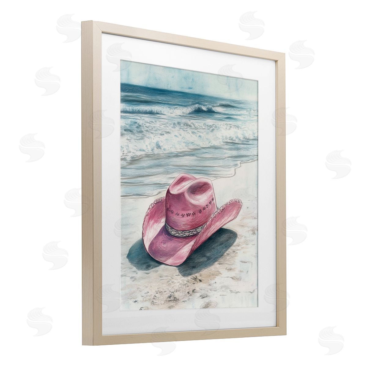Heidi Kuntz Cowgirl Hat on Beach Canvas Wall Art Print