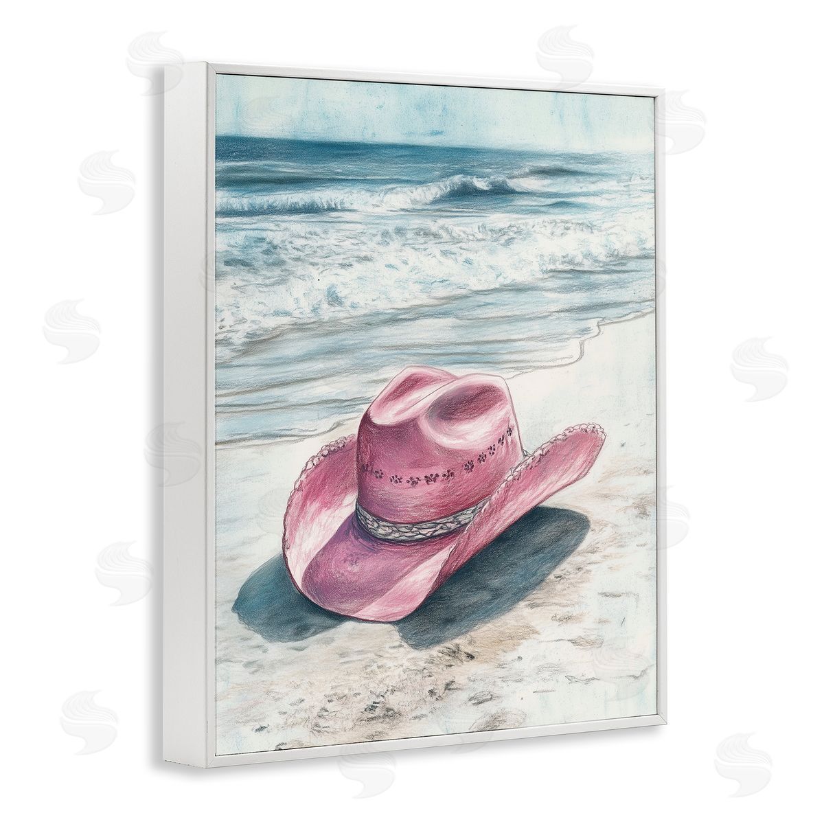Heidi Kuntz Cowgirl Hat on Beach Canvas Wall Art Print
