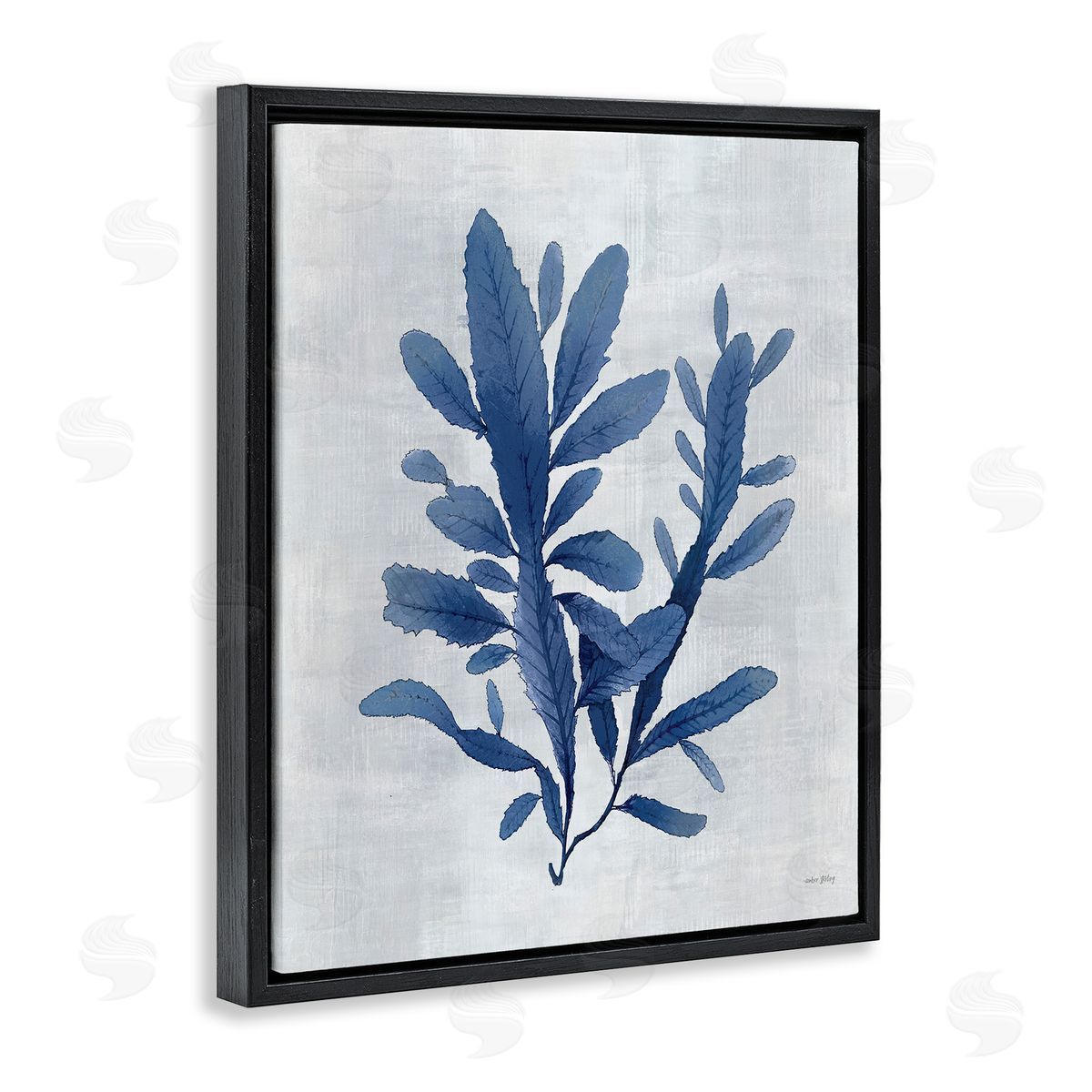 Amber Sterling Blue Sea Algae Canvas Wall Art Print