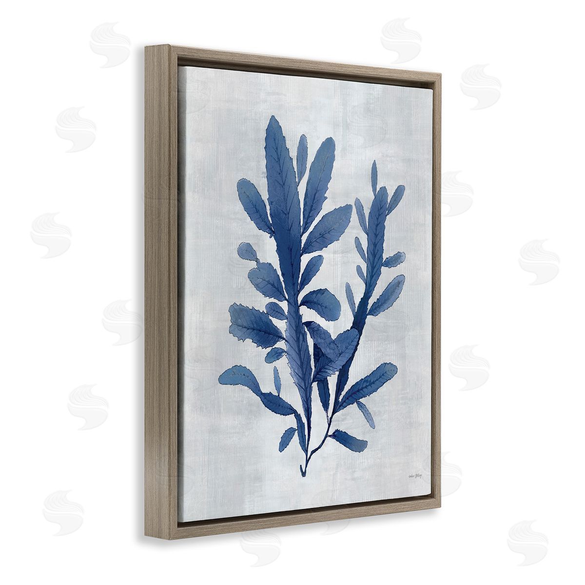 Amber Sterling Blue Sea Algae Canvas Wall Art Print