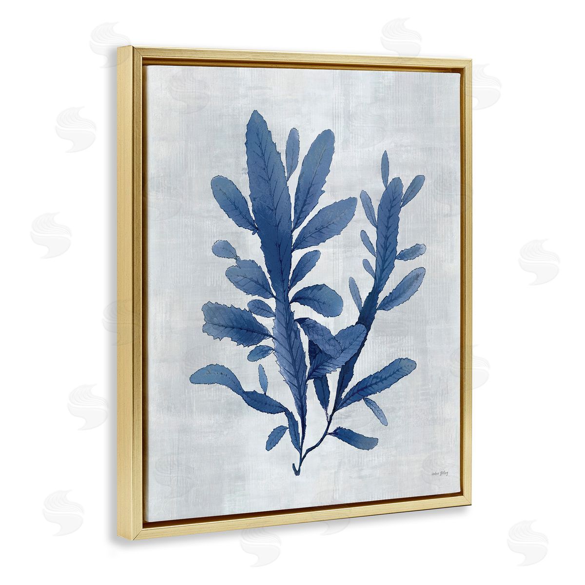 Amber Sterling Blue Sea Algae Canvas Wall Art Print