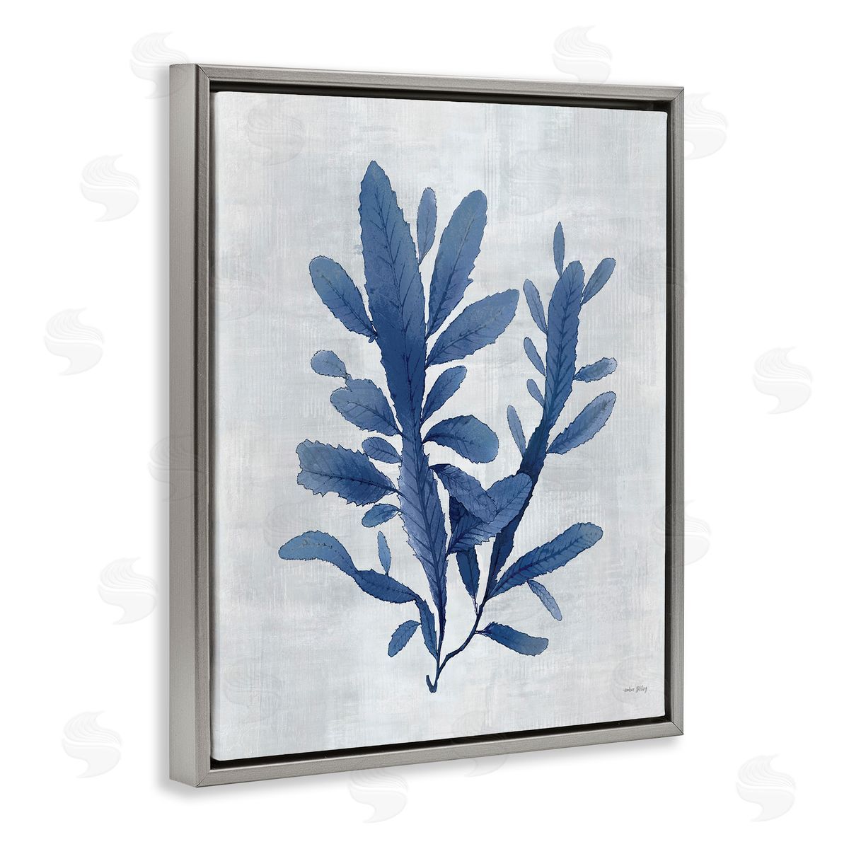 Amber Sterling Blue Sea Algae Canvas Wall Art Print