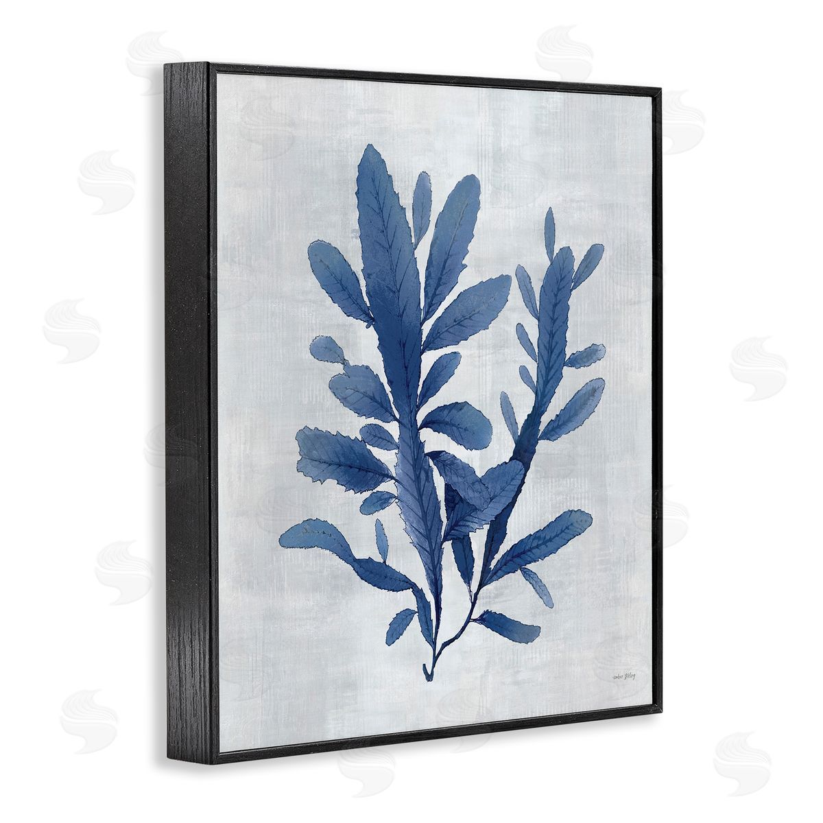 Amber Sterling Blue Sea Algae Canvas Wall Art Print