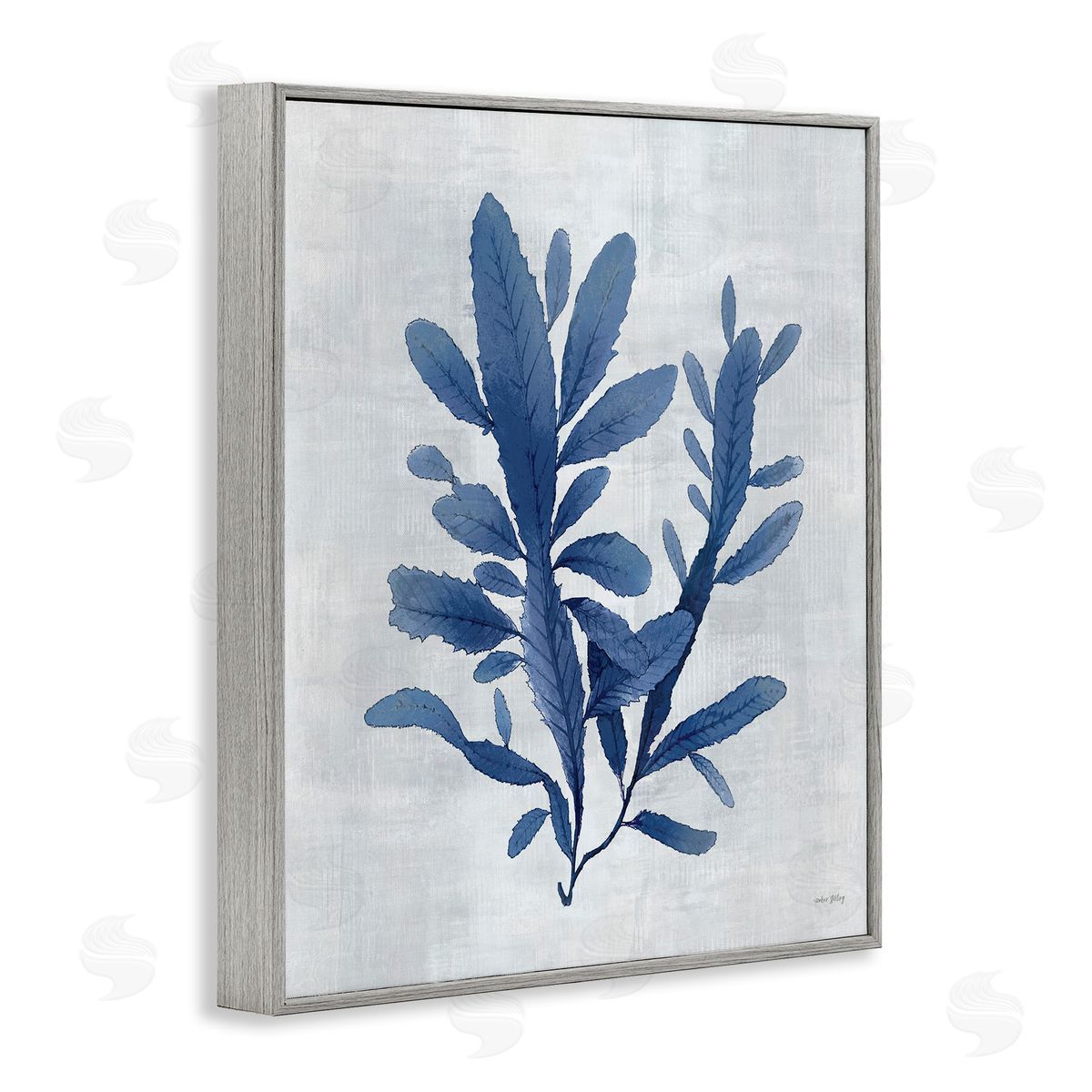 Amber Sterling Blue Sea Algae Canvas Wall Art Print