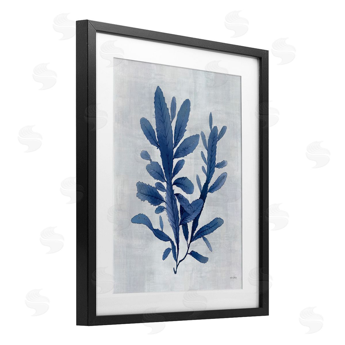 Amber Sterling Blue Sea Algae Canvas Wall Art Print