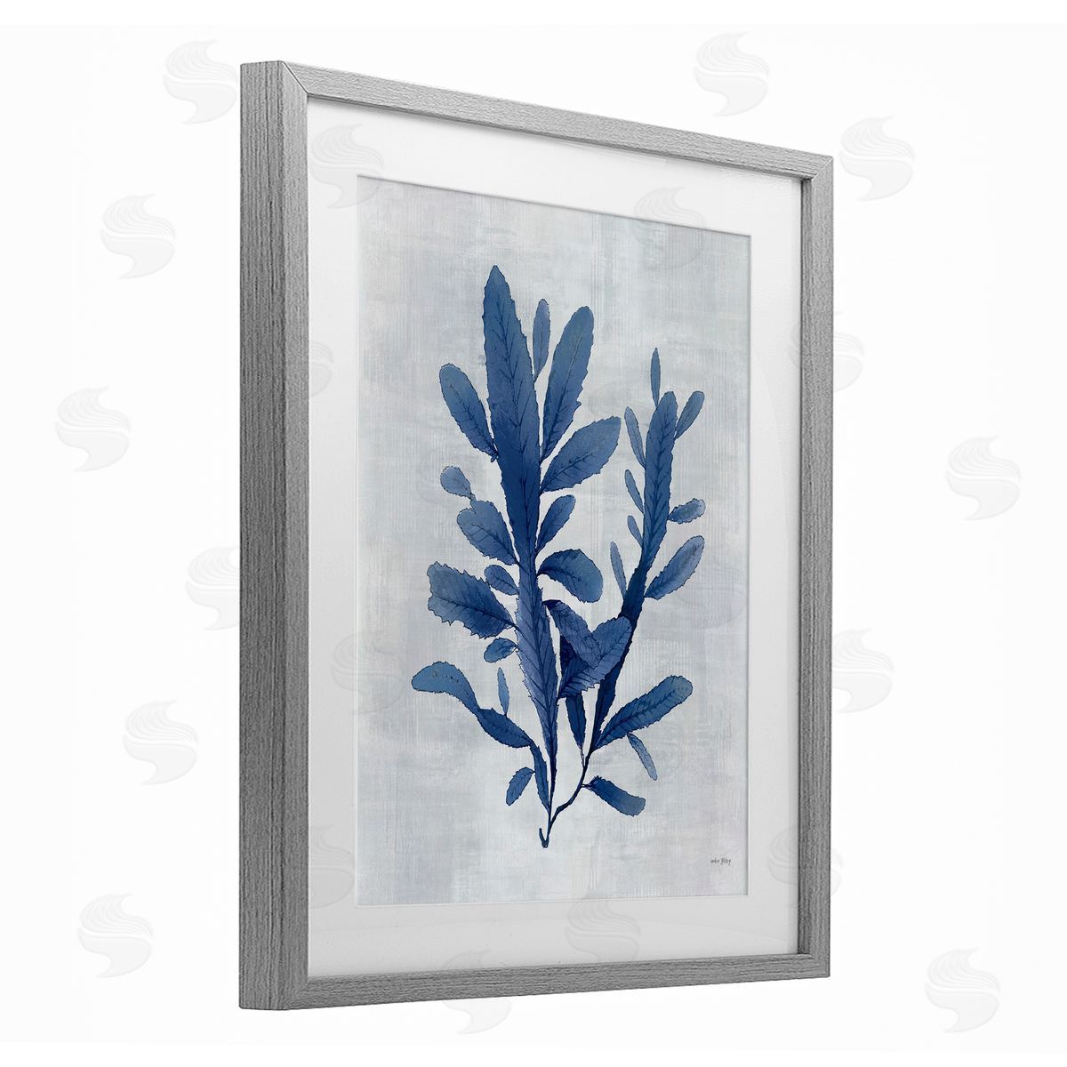 Amber Sterling Blue Sea Algae Canvas Wall Art Print