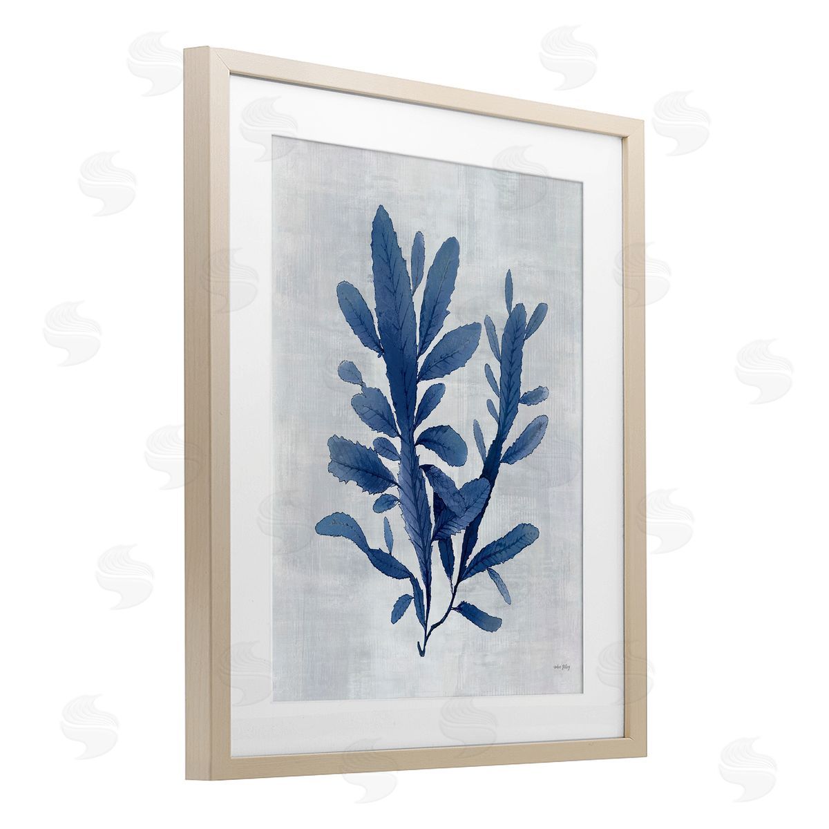 Amber Sterling Blue Sea Algae Canvas Wall Art Print