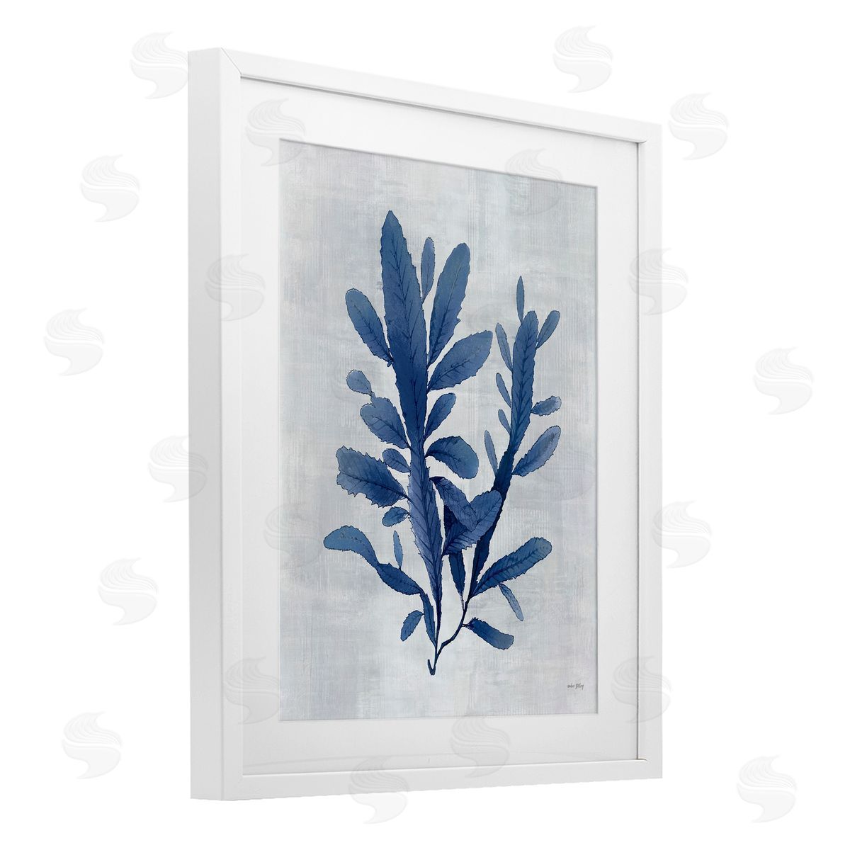 Amber Sterling Blue Sea Algae Canvas Wall Art Print