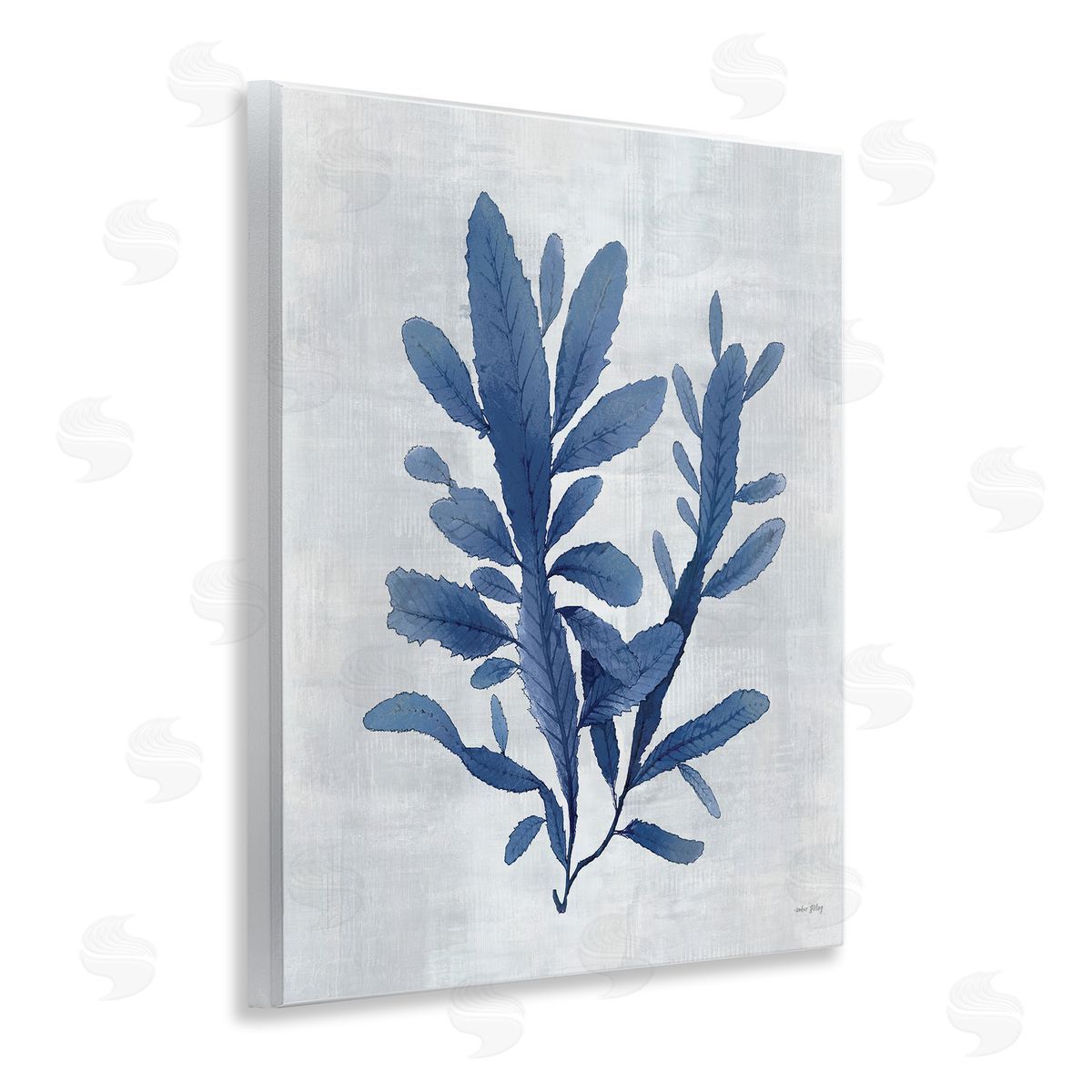 Amber Sterling Blue Sea Algae Canvas Wall Art Print