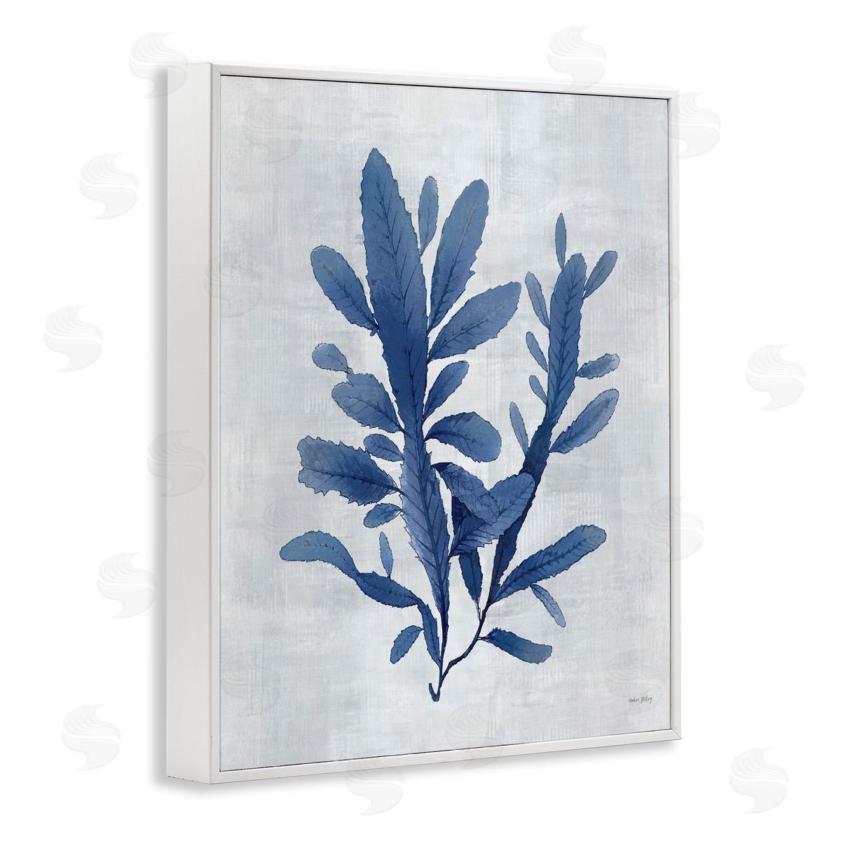 Amber Sterling Blue Sea Algae Canvas Wall Art Print