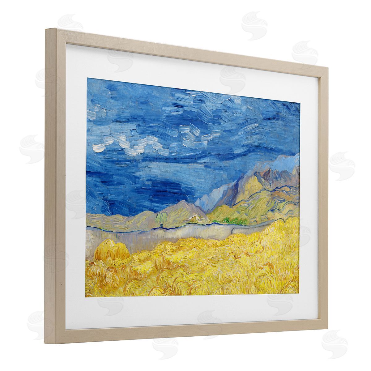 Seven Trees Design Land Meets Sky Expressionist Canvas Wall Art Print