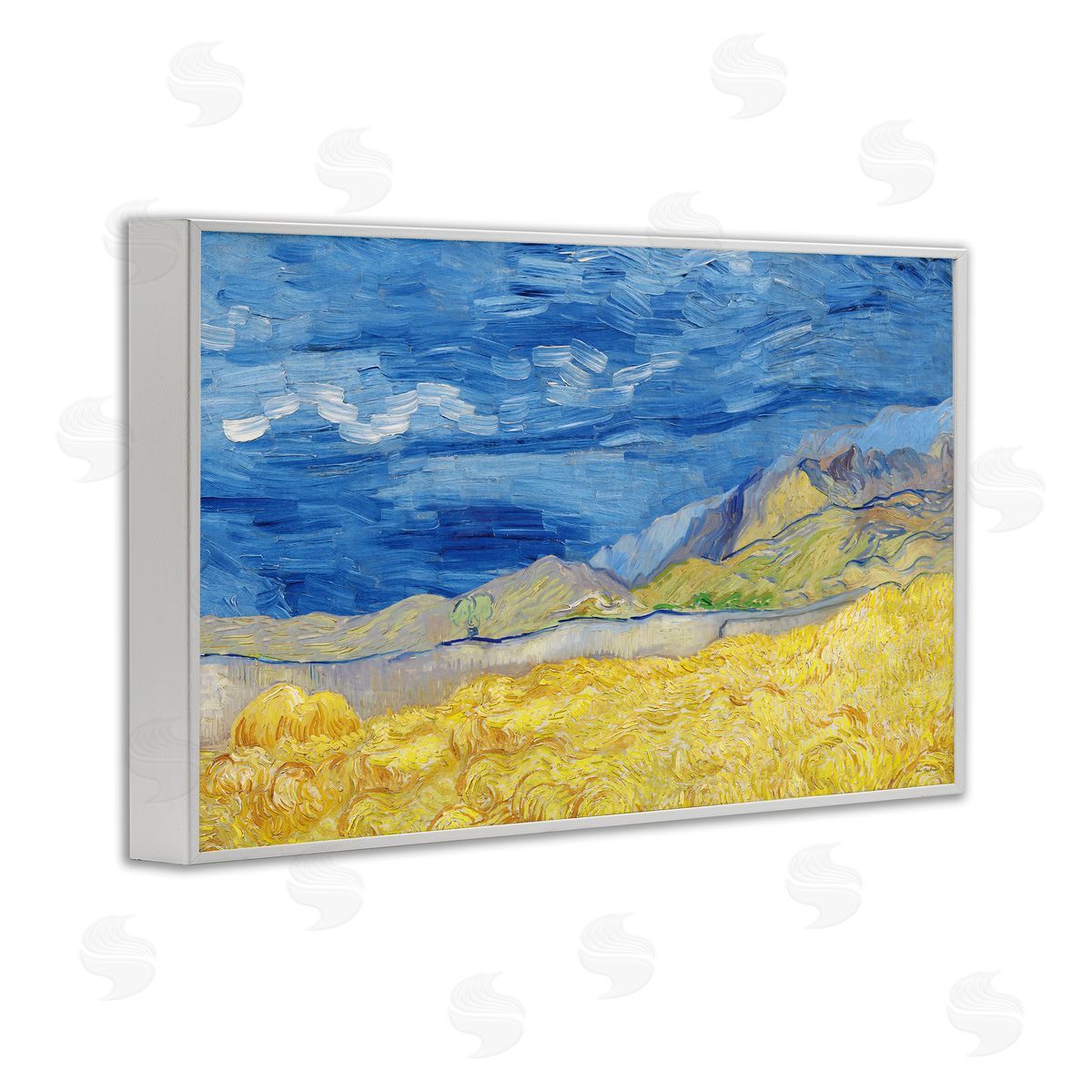 Seven Trees Design Land Meets Sky Expressionist Canvas Wall Art Print