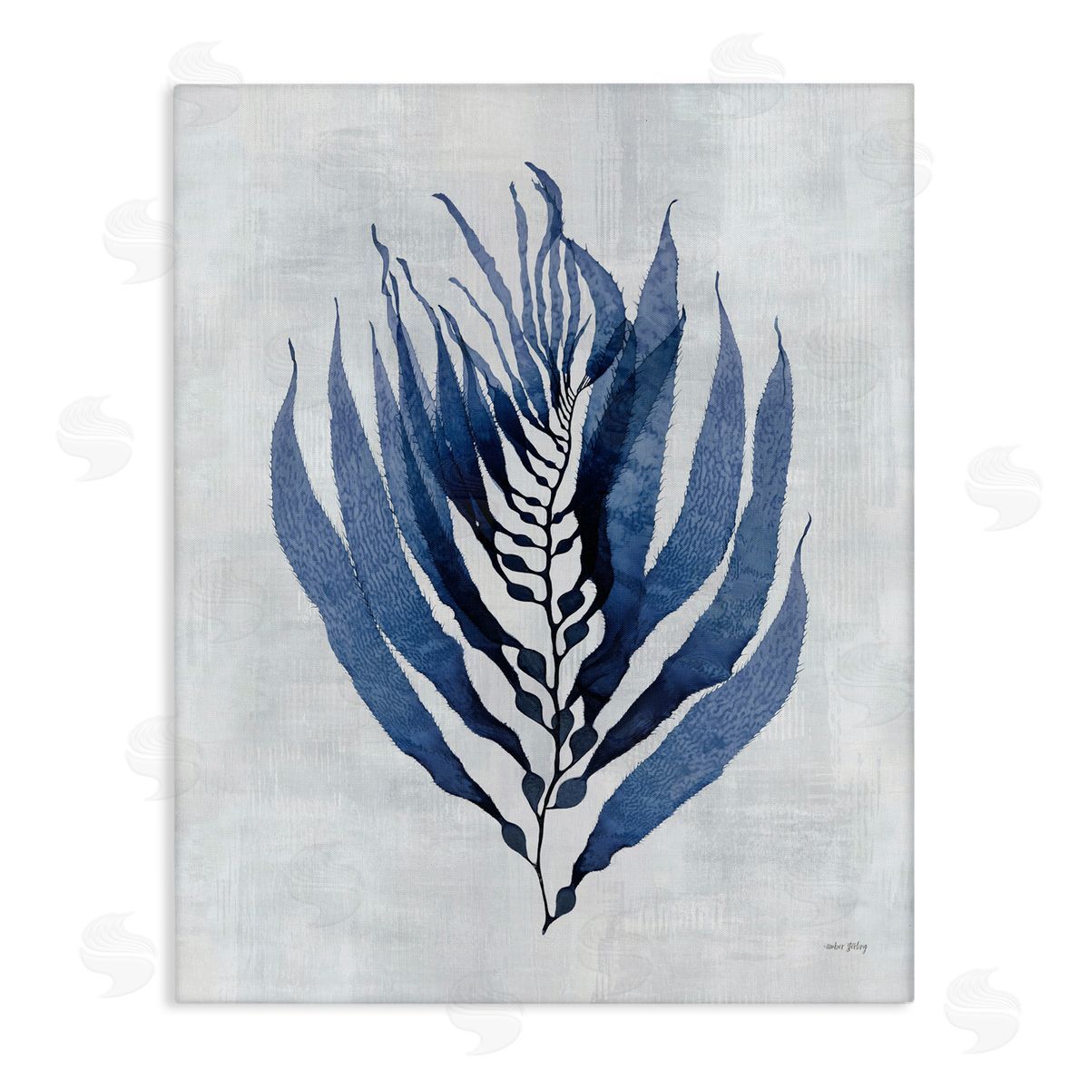 Amber Sterling Seaweed Algae Sprig Canvas Wall Art Print