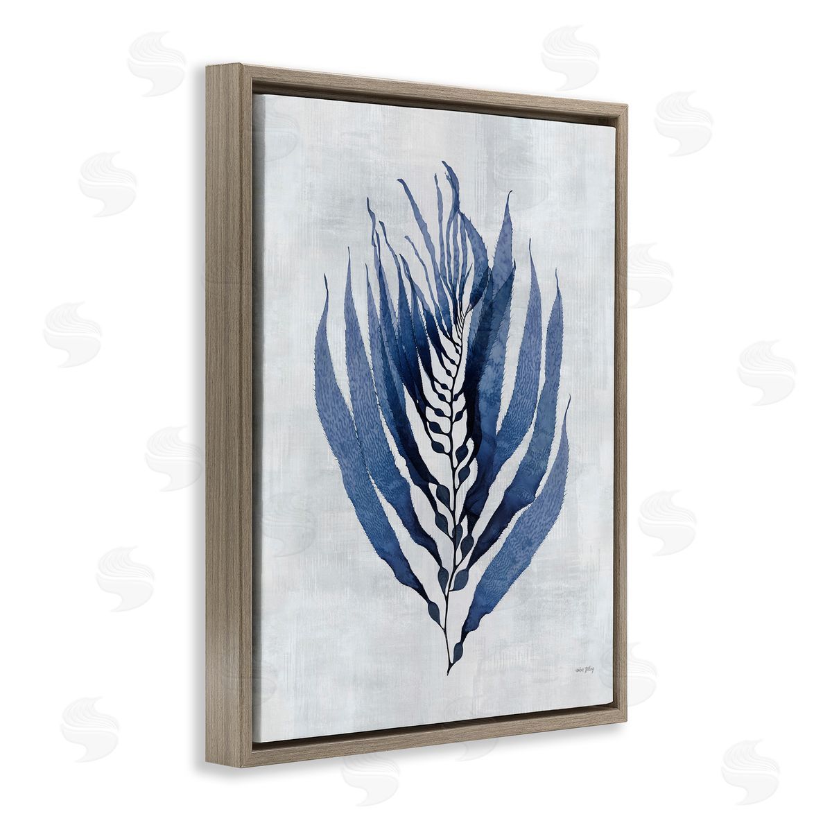 Amber Sterling Seaweed Algae Sprig Canvas Wall Art Print