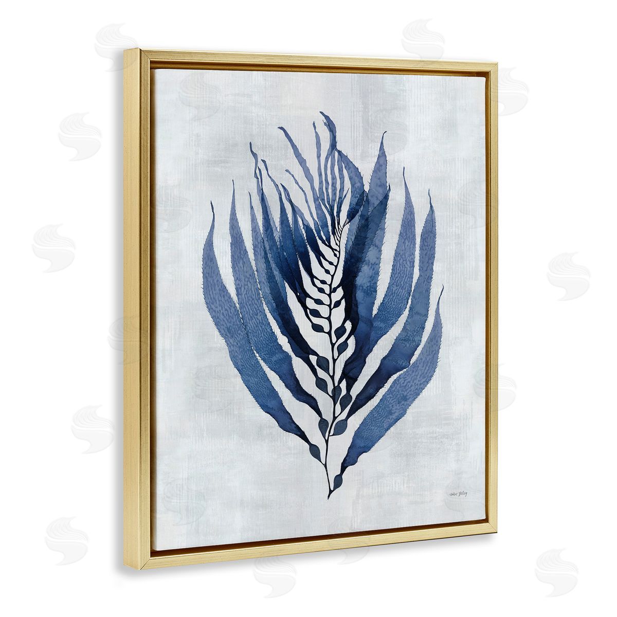 Amber Sterling Seaweed Algae Sprig Canvas Wall Art Print